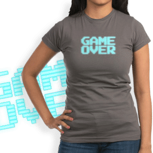 Game Over - Vintage arcade monitor graphic.
