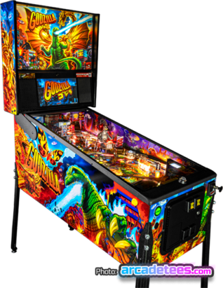 Godzilla Premium Pinball Machine with art blades.