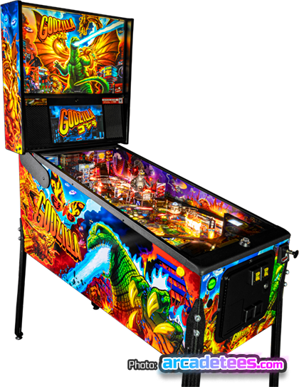 Godzilla Premium Pinball Machine with art blades. 